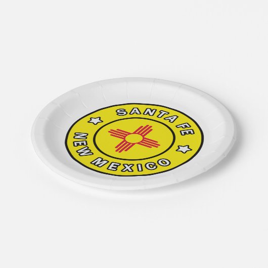 Santa Fe New Mexico Pappteller (Schrägansicht)