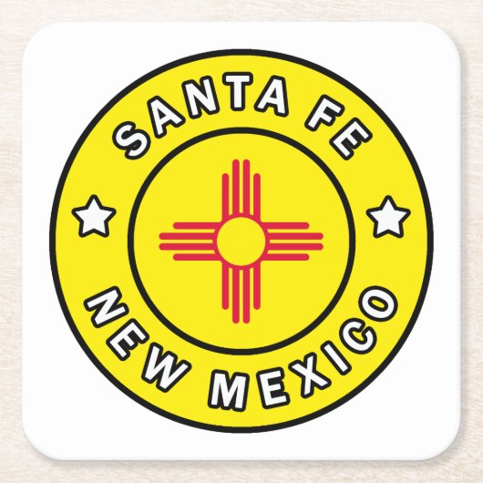 Santa Fe New Mexico Rechteckiger Pappuntersetzer (Vorderseite)