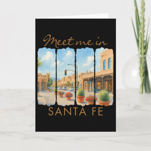 Santa Fe New Mexico Reise Pinselstrich Triff mich Karte