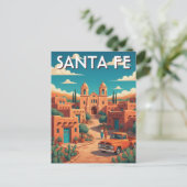 Santa Fe New Mexico Reise Postkarte (Stehend Vorderseite)