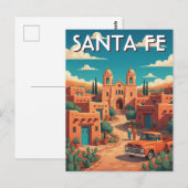 Santa Fe New Mexico Reise Postkarte (Vorne/Hinten)