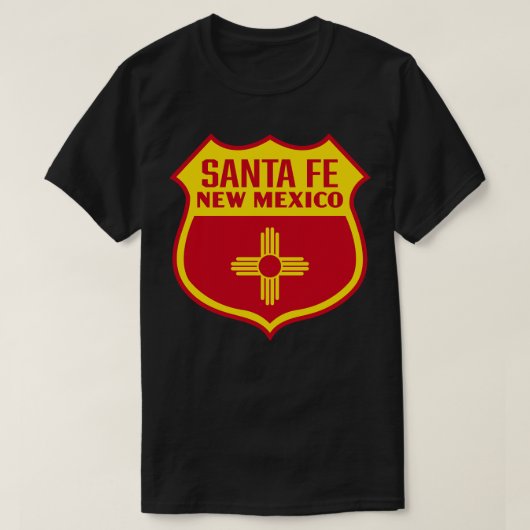 Santa Fe New Mexico Retail Flaggenschild gelb T-Shirt (Design vorne)