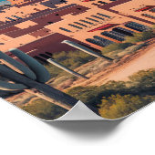 Santa Fe New Mexico Retro Travel Poster (Ecke)