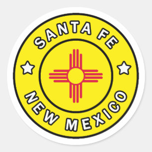 Santa Fe New Mexico Runder Aufkleber