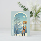 Santa Fe New Mexico Skiurlaub Postkarte (Stehend Vorderseite)
