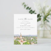 SANTA FE New Mexico Skyline Save the Date Postkarte (Stehend Vorderseite)
