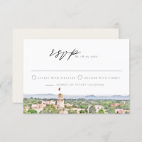 SANTA FE New Mexico Skyline Wedding RSVP Card