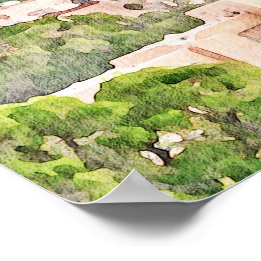 SANTA FE New Mexico Skyline Wedding Willkommen Poster (Ecke)