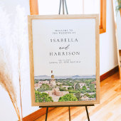 SANTA FE New Mexico Skyline Wedding Willkommen Poster