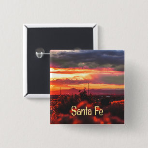 Santa Fe New Mexico Sonnenuntergang Button