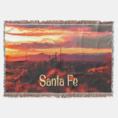 Santa Fe New Mexico Sun Set Decke (Vorderseite)