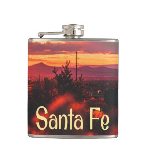 Santa Fe New Mexico Sun Set Flachmann