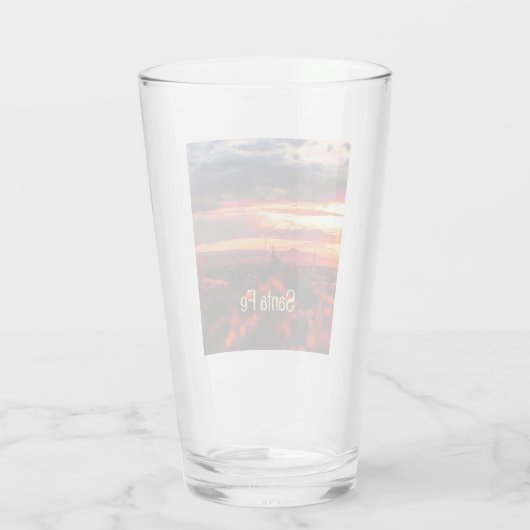 Santa Fe New Mexico Sun Set Glas (Rückseite)