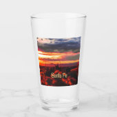 Santa Fe New Mexico Sun Set Glas (Vorderseite)