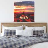 Santa Fe New Mexico Sun Set Leinwanddruck (Insitu (Schlafzimmer))
