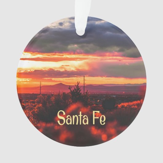 Santa Fe New Mexico Sun Set Ornament (Vorderseite)