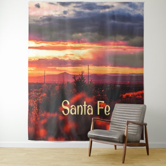 Santa Fe New Mexico Sun Set Wandteppich (Beispiel)