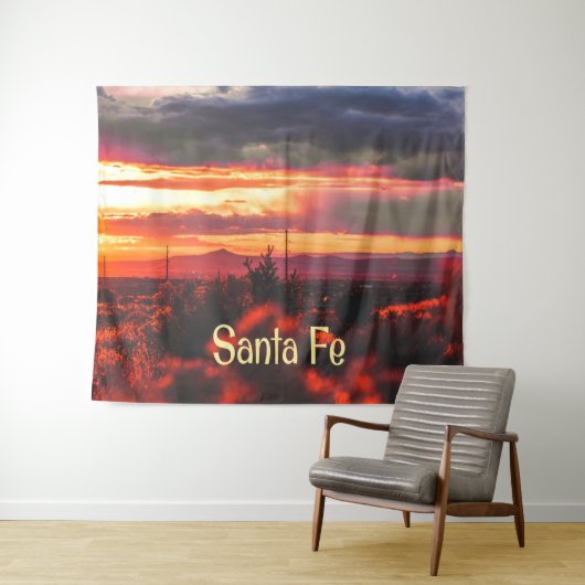 Santa Fe New Mexico Sun Set Wandteppich (Beispiel (Horizontal))