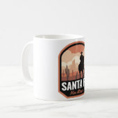 Santa Fe New Mexico Wüste Cowboy Kaffeetasse (Vorderseite Links)