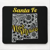 Santa Fe Nm - New Mexico City With Mandala Mousepad (Vorne)