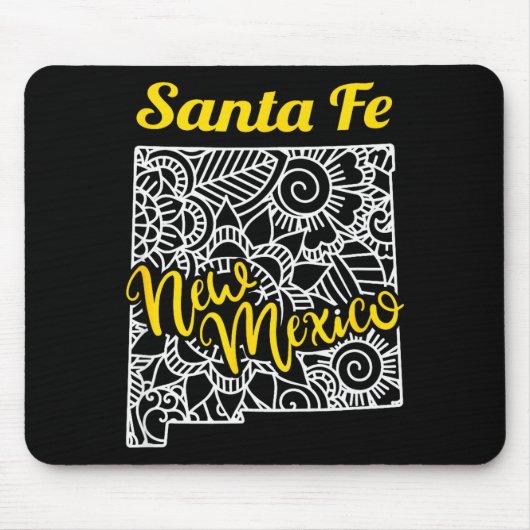 Santa Fe Nm - New Mexico City With Mandala Mousepad (Vorne)