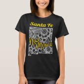 Santa Fe Nm - New Mexico City With Mandala  T-Shirt (Vorderseite)