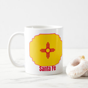 Santa Fe NM Staatsflagge Zia-Sonne Kaffeetasse