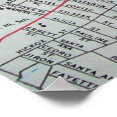 Santa Fe, NM Vintag Map Poster (Ecke)