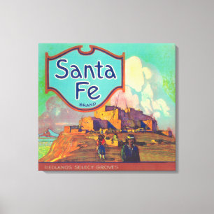 Santa Fe orange LabelRedlands, CA Leinwanddruck