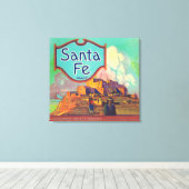 Santa Fe Orange LabelRedlands, CA Leinwanddruck (Insitu (Holzboden))