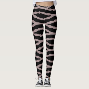 Santa Fe Pink & Black geometrisches modernes Muste Leggings