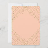 Santa Fe Pink & Gold Glitzer Glam Brautparty Einladung (Rückseite)