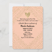 Santa Fe Pink & Gold Glitzer Glam Brautparty Einladung (Vorderseite)