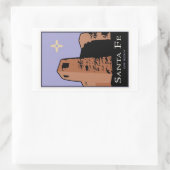 Santa Fe Rechteckiger Aufkleber (Tasche)