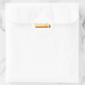 Santa Fe Retro Vintager Text Runder Aufkleber (Tasche)