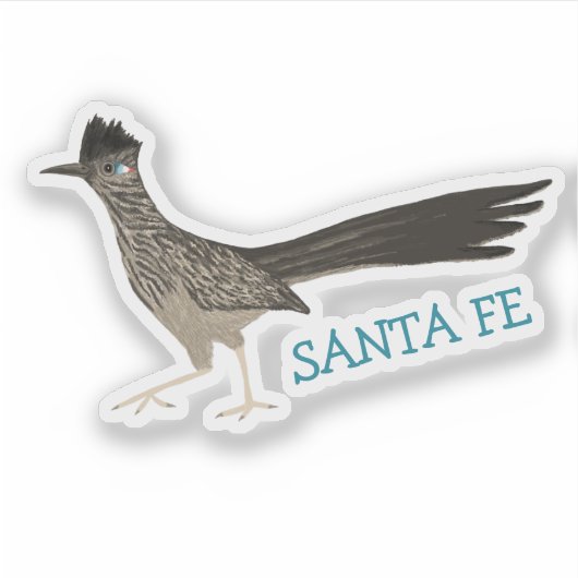 SANTA FE Roadrunner Bird Colocil Art Aufkleber (Vorderseite)
