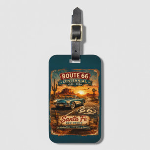 Santa Fe Route 66 Centennial Sonnenuntergang Gepäckanhänger