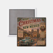 Santa Fe Route 66 Weihnachtsgeschenk Magnet (Vorderseite/Rückseite)