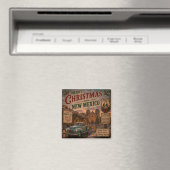 Santa Fe Route 66 Weihnachtsgeschenk Magnet (In Situ (Geschirrspüler))