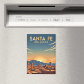 Santa Fe Skyline New Mexico Reise Magnet (In Situ (Geschirrspüler))