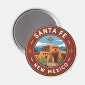 Santa Fe Skyline New Mexico Travel Magnet (Vorderseite/Rückseite)