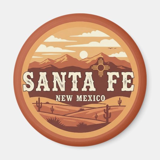 Santa Fe Skyline New Mexico Travel Magnet (Vorne)