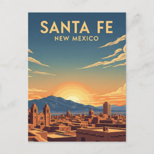 Santa Fe Skyline New Mexico Travel Postkarte