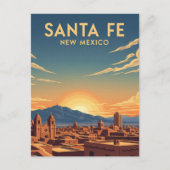 Santa Fe Skyline New Mexico Travel Postkarte (Vorderseite)