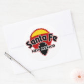 Santa Fe Sun Runder Aufkleber (Umschlag)