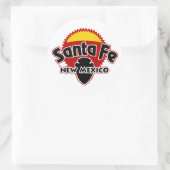 Santa Fe Sun Runder Aufkleber (Tasche)