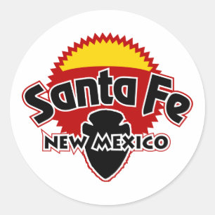 Santa Fe Sun Runder Aufkleber