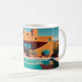 Santa Fe Sunrise – Retro Travel Mug Kaffeetasse (VorderseiteRechts)