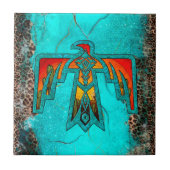 Santa Fe Thunderbird Türkise Marble Leopard Fliese (Vorderseite)