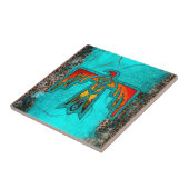 Santa Fe Thunderbird Türkise Marble Leopard Fliese (Seite)